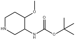 tert-butyl N-(4-methoxypiperidin-3-yl)carbamate 구조식 이미지