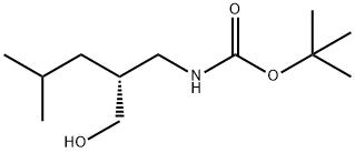 Boc-(R)-2-(aminomethyl)-4-methylpentan-1-ol Structure