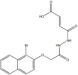 (E)-4-(2-{2-[(1-bromo-2-naphthyl)oxy]acetyl}hydrazino)-4-oxo-2-butenoic acid 구조식 이미지