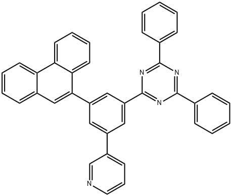 4-(3-Phenanthren-9-yl-5-pyridin-3-yl-phenyl)-2,6-diphenyl-pyrimidine 구조식 이미지