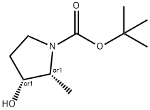 tert-butyl (2R,3R)-3-hydroxy-2-methylpyrrolidine-1-carboxylate 구조식 이미지