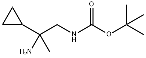 tert-butyl N-(2-amino-2-cyclopropylpropyl)carbamate Structure