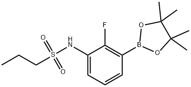 N-(2-Fluoro-3-(4,4,5,5-tetramethyl-1,3,2-dioxaborolan-2-yl)phenyl)propane-1-sulfonamide Structure