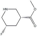 methyl (3R,5S)-5-fluoropiperidine-3-carboxylate Structure