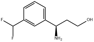 (3R)-3-AMINO-3-[3-(DIFLUOROMETHYL)PHENYL]PROPAN-1-OL Structure