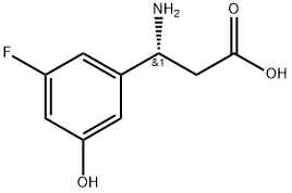 (3R)-3-AMINO-3-(5-FLUORO-3-HYDROXYPHENYL)PROPANOIC ACID Structure