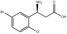 (3S)-3-AMINO-3-(5-BROMO-2-CHLOROPHENYL)PROPANOIC ACID Structure