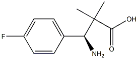 (3S)-3-AMINO-3-(4-FLUOROPHENYL)-2,2-DIMETHYLPROPANOIC ACID Structure