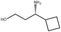 (S)-3-amino-3-cyclobutylpropan-1-ol Structure