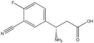 (3S)-3-AMINO-3-(3-CYANO-4-FLUOROPHENYL)PROPANOIC ACID Structure