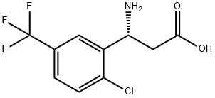 (3R)-3-AMINO-3-[2-CHLORO-5-(TRIFLUOROMETHYL)PHENYL]PROPANOIC ACID Structure