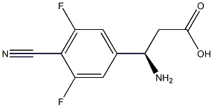 (3R)-3-AMINO-3-(4-CYANO-3,5-DIFLUOROPHENYL)PROPANOIC ACID Structure