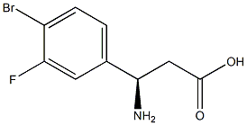 (3R)-3-AMINO-3-(4-BROMO-3-FLUOROPHENYL)PROPANOIC ACID Structure