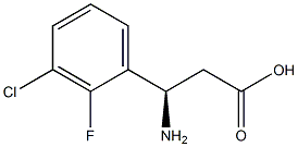 (3R)-3-AMINO-3-(3-CHLORO-2-FLUOROPHENYL)PROPANOIC ACID Structure