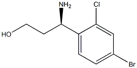 (3R)-3-AMINO-3-(4-BROMO-2-CHLOROPHENYL)PROPAN-1-OL Structure