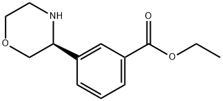 ETHYL 3-((3S)MORPHOLIN-3-YL)BENZOATE Structure