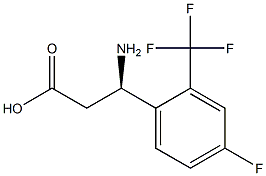 (3R)-3-AMINO-3-[4-FLUORO-2-(TRIFLUOROMETHYL)PHENYL]PROPANOIC ACID Structure