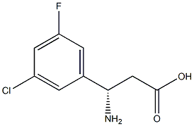 (3S)-3-AMINO-3-(3-CHLORO-5-FLUOROPHENYL)PROPANOIC ACID Structure