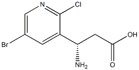 (3S)-3-AMINO-3-(5-BROMO-2-CHLOROPYRIDIN-3-YL)PROPANOIC ACID Structure