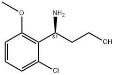 (3S)-3-AMINO-3-(2-CHLORO-6-METHOXYPHENYL)PROPAN-1-OL Structure