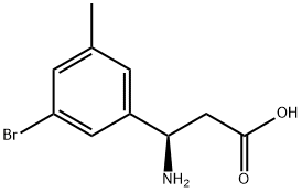 (3R)-3-AMINO-3-(3-BROMO-5-METHYLPHENYL)PROPANOIC ACID 구조식 이미지