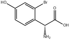 (2R)-2-AMINO-2-(2-BROMO-4-HYDROXYPHENYL)ACETIC ACID 구조식 이미지