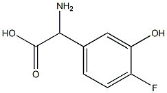 2-AMINO-2-(4-FLUORO-3-HYDROXYPHENYL)ACETIC ACID Structure