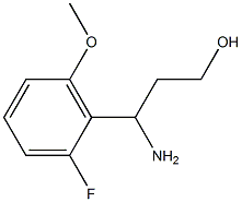 3-AMINO-3-(2-FLUORO-6-METHOXYPHENYL)PROPAN-1-OL Structure