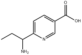 6-(1-AMINOPROPYL)PYRIDINE-3-CARBOXYLIC ACID Structure