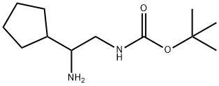 tert-butyl N-(2-amino-2-cyclopentylethyl)carbamate Structure