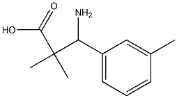 3-AMINO-2,2-DIMETHYL-3-(3-METHYLPHENYL)PROPANOIC ACID Structure