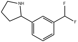 2-[3-(DIFLUOROMETHYL)PHENYL]PYRROLIDINE Structure