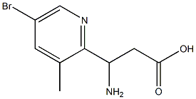 3-AMINO-3-(5-BROMO-3-METHYLPYRIDIN-2-YL)PROPANOIC ACID Structure