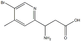 3-AMINO-3-(5-BROMO-4-METHYLPYRIDIN-2-YL)PROPANOIC ACID Structure