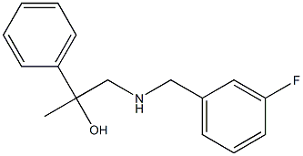 1-[(3-Fluorobenzyl)amino]-2-phenyl-2-propanol Structure