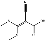 2-Cyano-3,3-bis(methylsulfanyl)acrylic acid 구조식 이미지