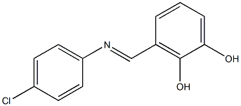 3-{[(4-chlorophenyl)imino]methyl}-1,2-benzenediol 구조식 이미지