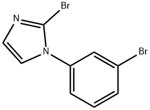 2-bromo-1-(3-bromophenyl)-1H-imidazole 구조식 이미지