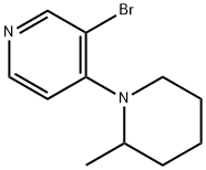 3-BROMO-4-(2-METHYLPIPERIDIN-1-YL)PYRIDINE 구조식 이미지