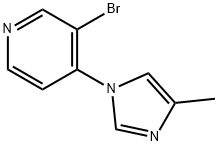 3-BROMO-4-(4-METHYLIMIDAZOL-1-YL)PYRIDINE 구조식 이미지