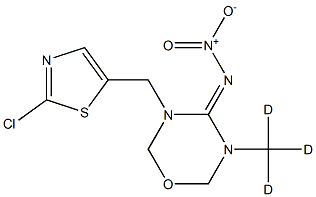 3-(2-Chloro-5-thiazolylmethyl)tetrahydro-5-methyl-d3-N-nitro-4H-1,3,5-oxadiazin-4-imine Structure