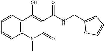 N-(furan-2-ylmethyl)-4-hydroxy-1-methyl-2-oxo-1,2-dihydroquinoline-3-carboxamide 구조식 이미지