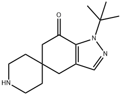 1-tert-butyl-4,6-dihydrospiro[indazole-5,4'-piperidin]-7(1H)-one Structure