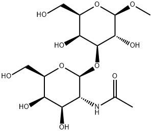 Methyl 3-O-(2-acetamido-2-deoxy-b-D-galactopyranosyl)-b-D-galactopyranoside Structure