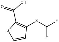 3-[(difluoromethyl)sulfanyl]thiophene-2-carboxylic acid Structure