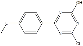 2-Chloro-4-(4-methoxyphenyl)-6-hydroxy-1,3,5-triazine 구조식 이미지