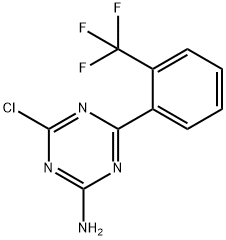 2-Amino-4-chloro-6-(2-trifluoromethylphenyl)-1,3,5-triazine 구조식 이미지
