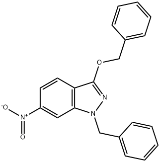 1-benzyl-3-(benzyloxy)-6-nitro-1H-indazole 구조식 이미지