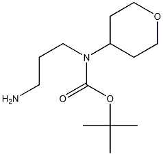 tert-butyl (3-aminopropyl)(tetrahydro-2H-pyran-4-yl)carbamate Structure