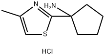 1-(4-methyl-1,3-thiazol-2-yl)cyclopentan-1-amine dihydrochloride 구조식 이미지